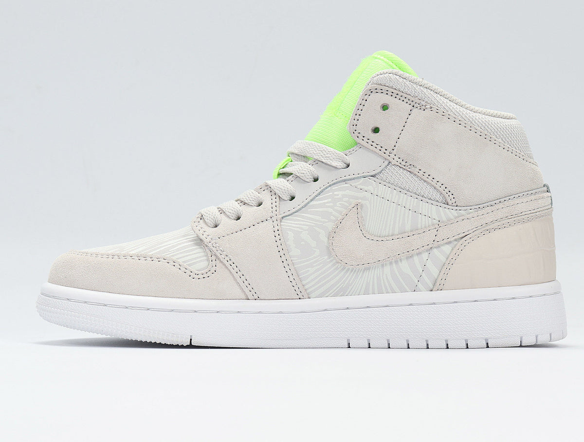 Jordan 1 High FlyEase in Gray and Volt Green CV3018-001 - product image from the listing.