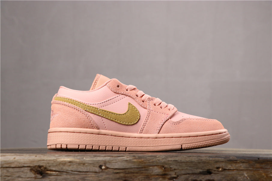 Air Jordan 1 Low Sneakers in Coral Pink CJ9216-676 - product image from the listing.