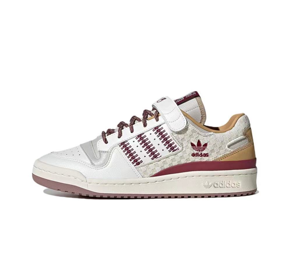 adidas Forum Low IE1898 Sneakers, in White and Burgundy - product image from the listing.