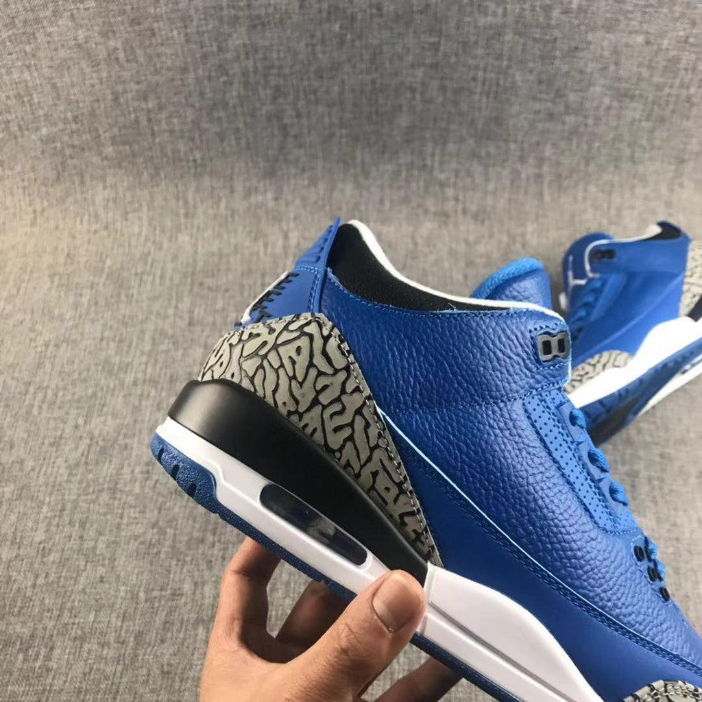 Air Jordan 3 Blue Elephant Print Sneakers - product image from the listing.