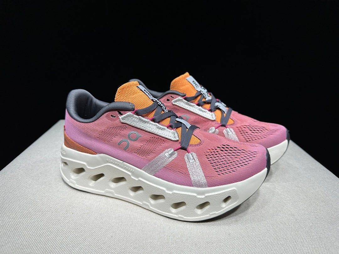 Pink and White On CloudEclipse Running Shoes - product image from the listing.