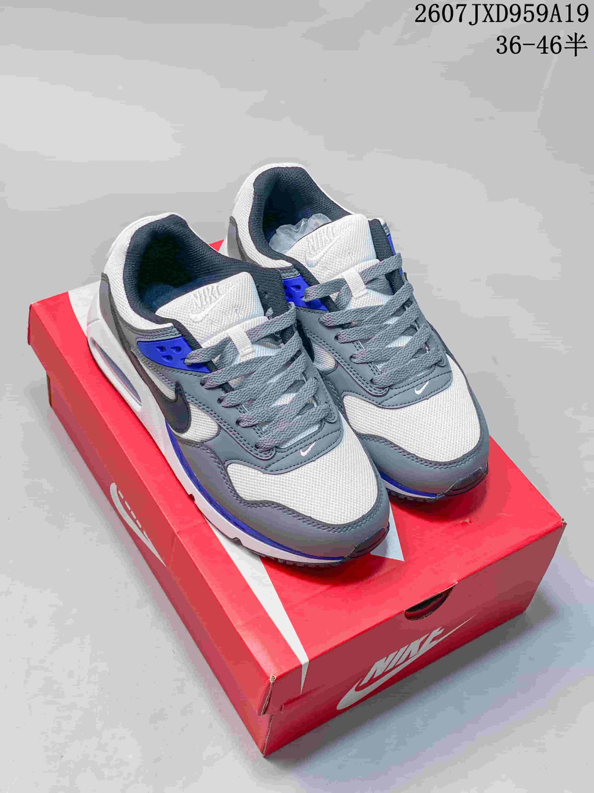 Nike Air Max Correlate Sneakers in Gray White Blue 511416-094 - product image from the listing.