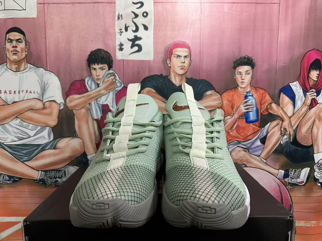 Nike Basketball Sneakers in Jade Green - product image from the listing.