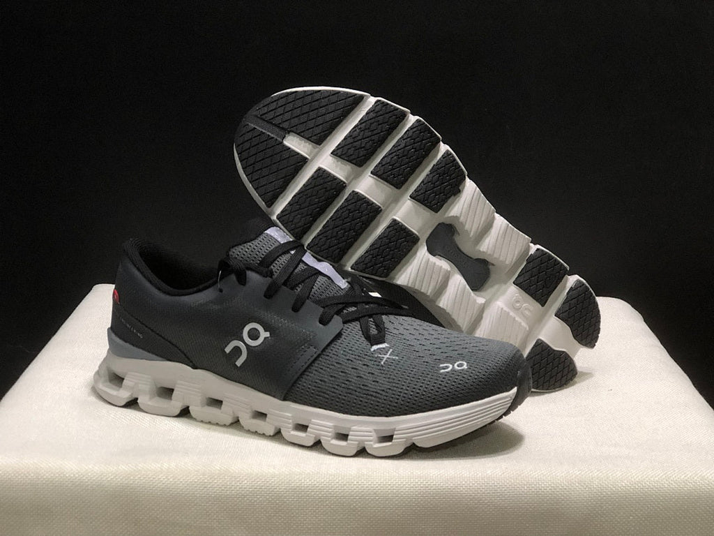 Black and Dark Grey On Cloud X 4 Sneakers - product image from the listing.