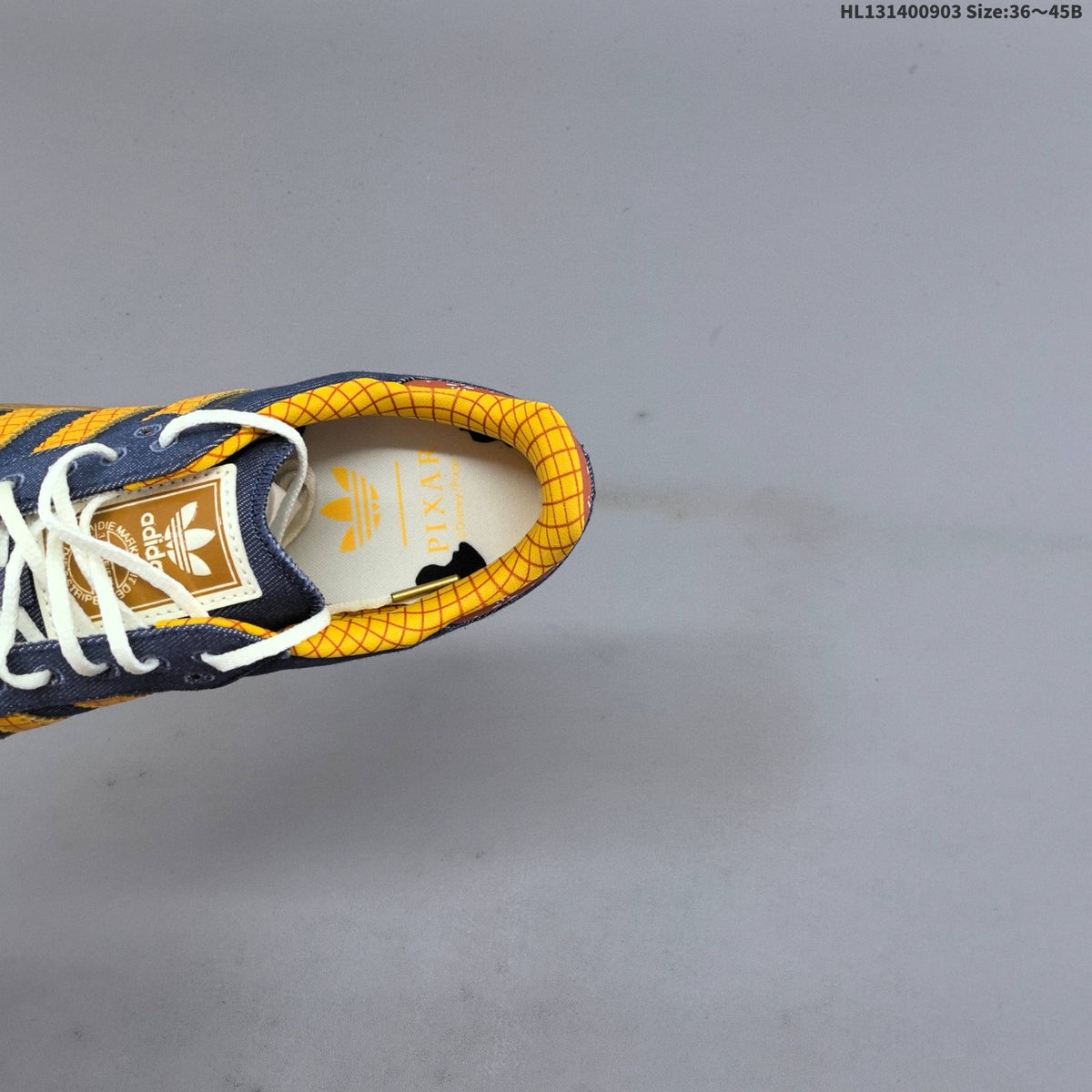 Adidas Originals Samba Sneakers in Blue and Gold LA3985 - product image from the listing.
