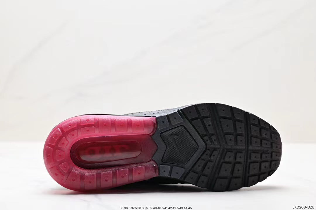 Nike Air Max 270 React Sneakers in Black White Purple - product image from the listing.