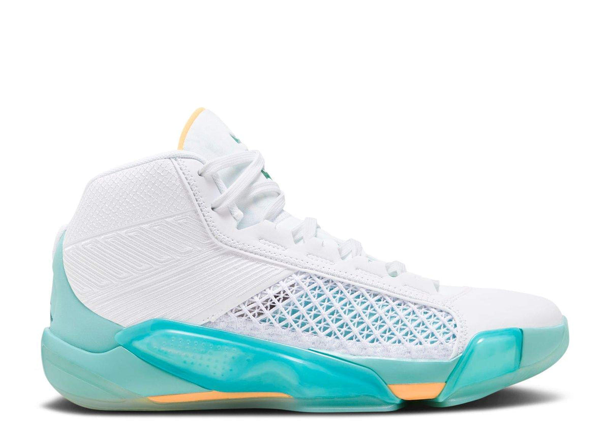 Guo Ailun X Air Jordan 38 PF White Clear Jade Footwear - product image from the listing.