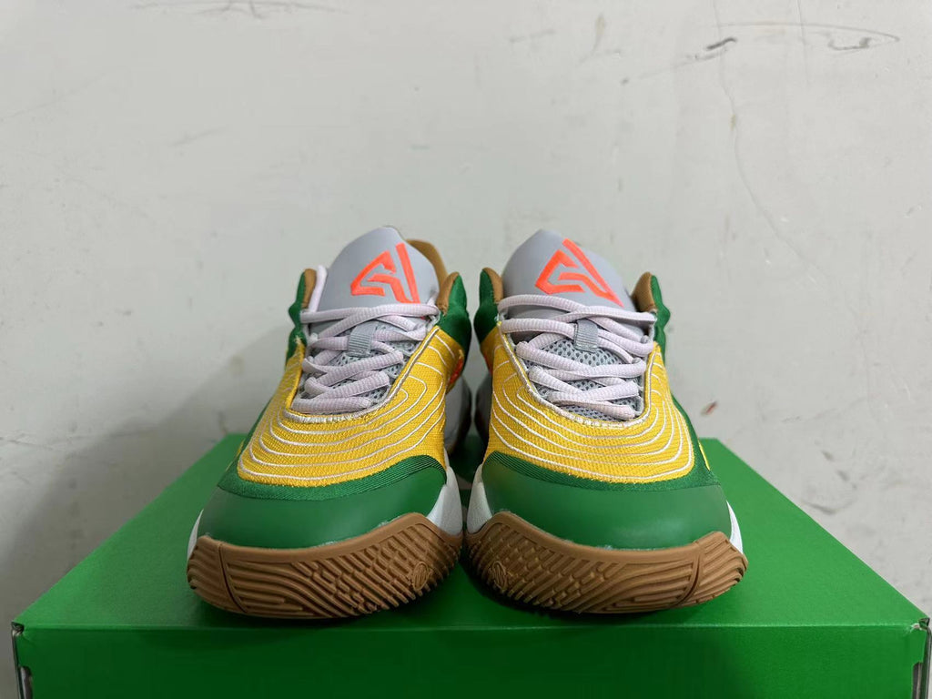 Nike Basketball Shoes in Green, in Yellow and Gum - product image from the listing.