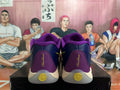 Nike Basketball Shoes in Purple, in Navy and Volt - product image from the listing.