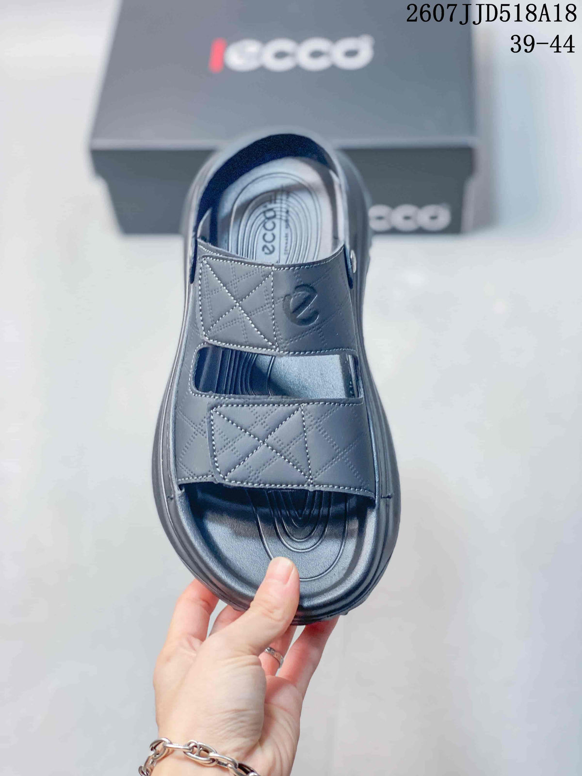 JJD518A18 Black Adjustable Sport Sandals by ECCO - product image from the listing.