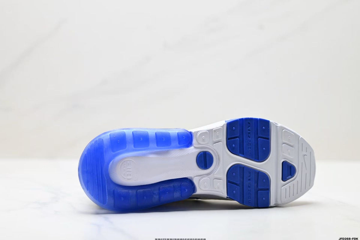 Nike Air Max 270 React Sneakers in White and Blue JFD268-FDK - product image from the listing.