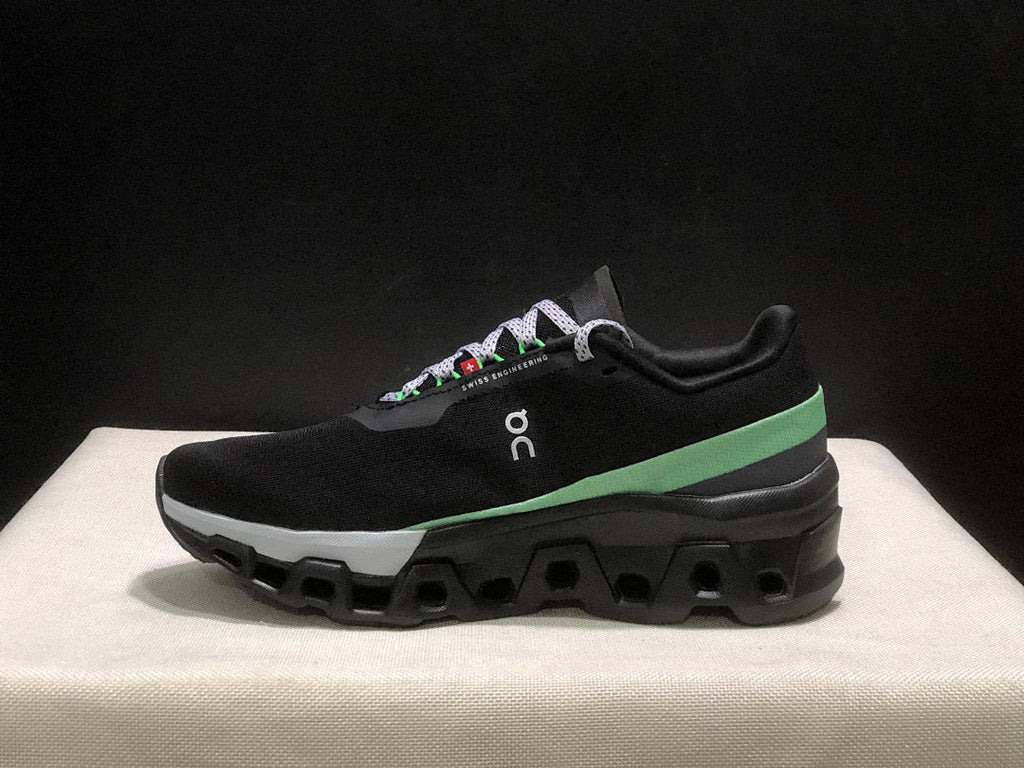 On Cloudmonster 2 Running Sneakers in Black Green - product image from the listing.
