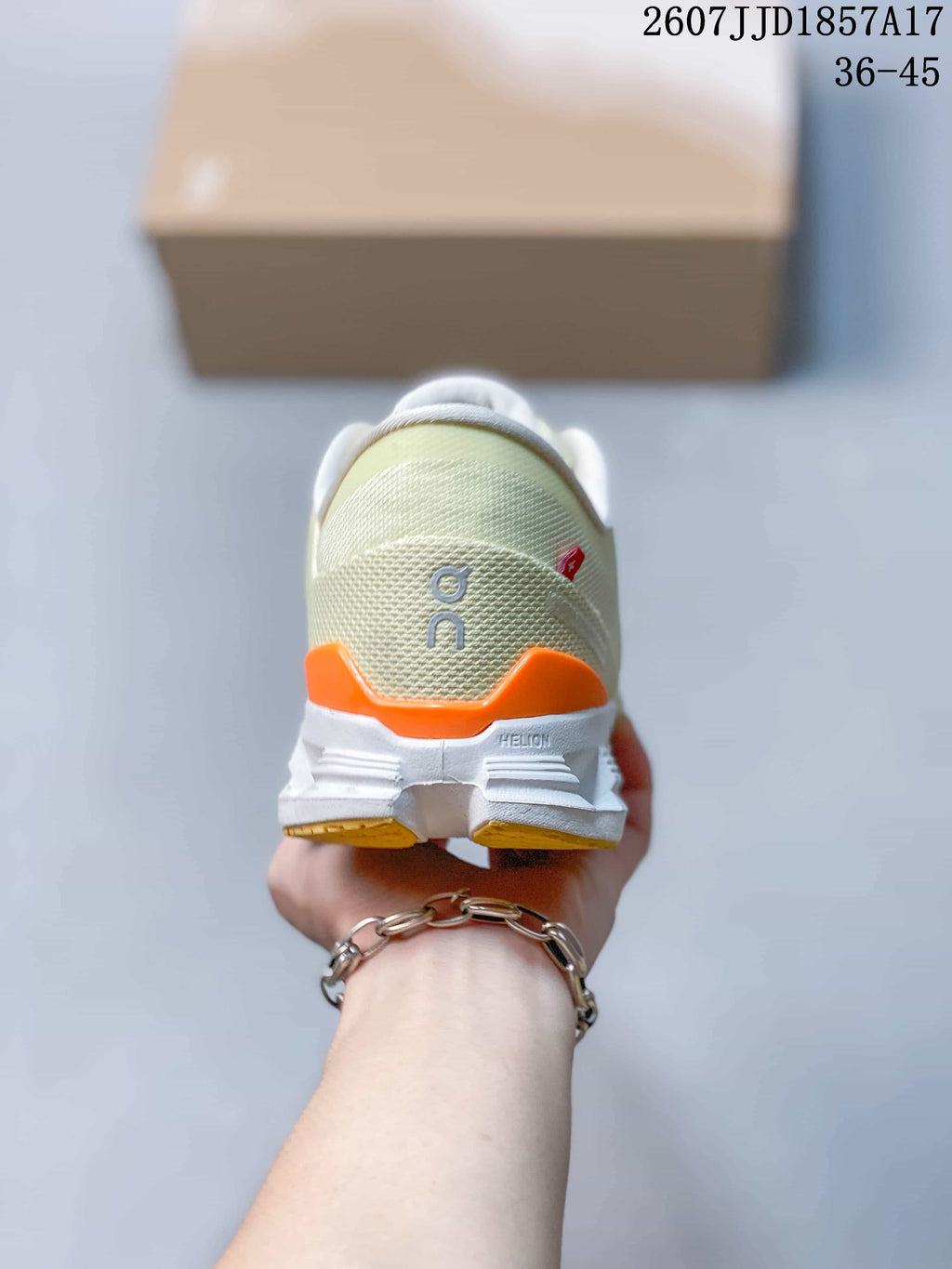 On Cloud X 4 Low-Top Sneakers in Cream Orange - product image from the listing.