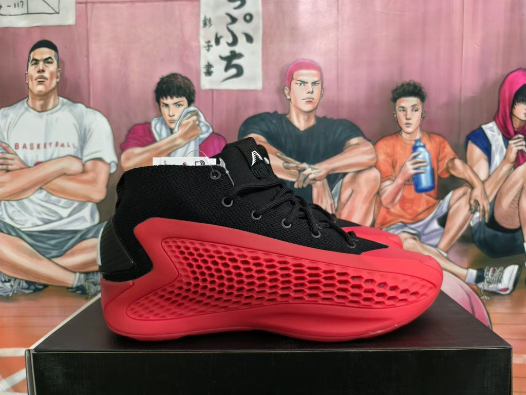 Adidas Basketball Shoes, Black and Red High-Cut - product image from the listing.