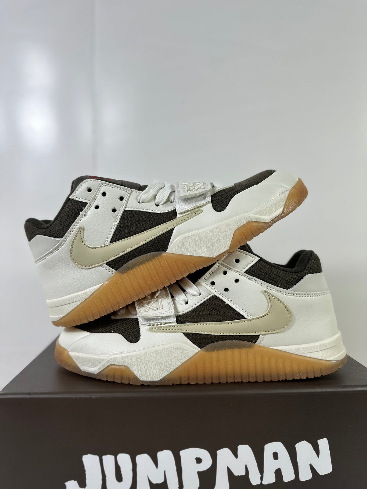 Jordan Jumpman Jack TR Low Sneakers in Sail Dark Mocha FZ8117-100 - product image from the listing.