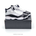 Jordan 6 High-Top Sneakers in White Black Purple - product image from the listing.