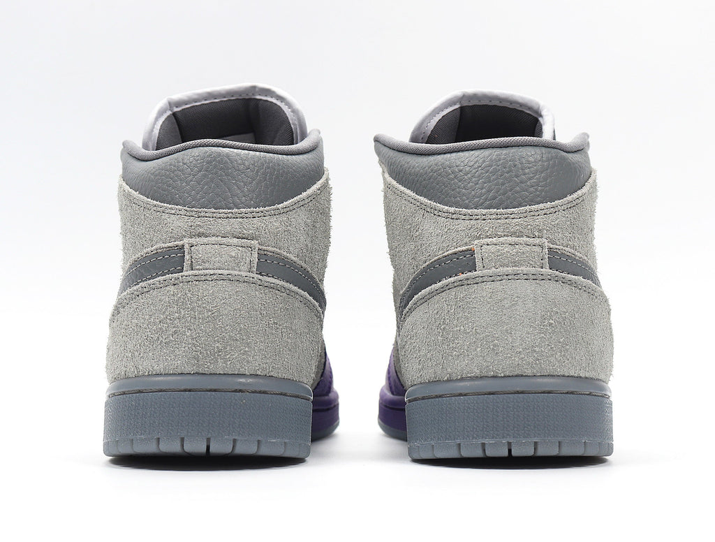 Nike Air Jordan 1 Mid SE Sneakers in Grey Purple CW5897-005 - product image from the listing.