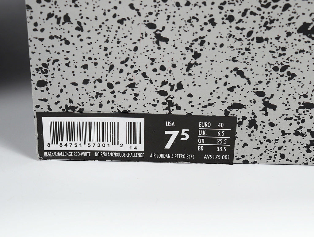 Air Jordan 5 Retro High-Top Sneakers in Black Silver AV9175-001 - product image from the listing.