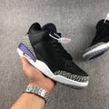 Air Jordan 3 Court Purple Black Sneakers CT8532-050 - product image from the listing.