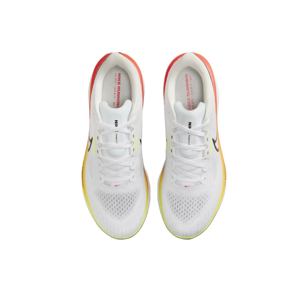 Nike Air Zoom Vomero 17 Running Shoes in White Orange HF4914-100 - product image from the listing.