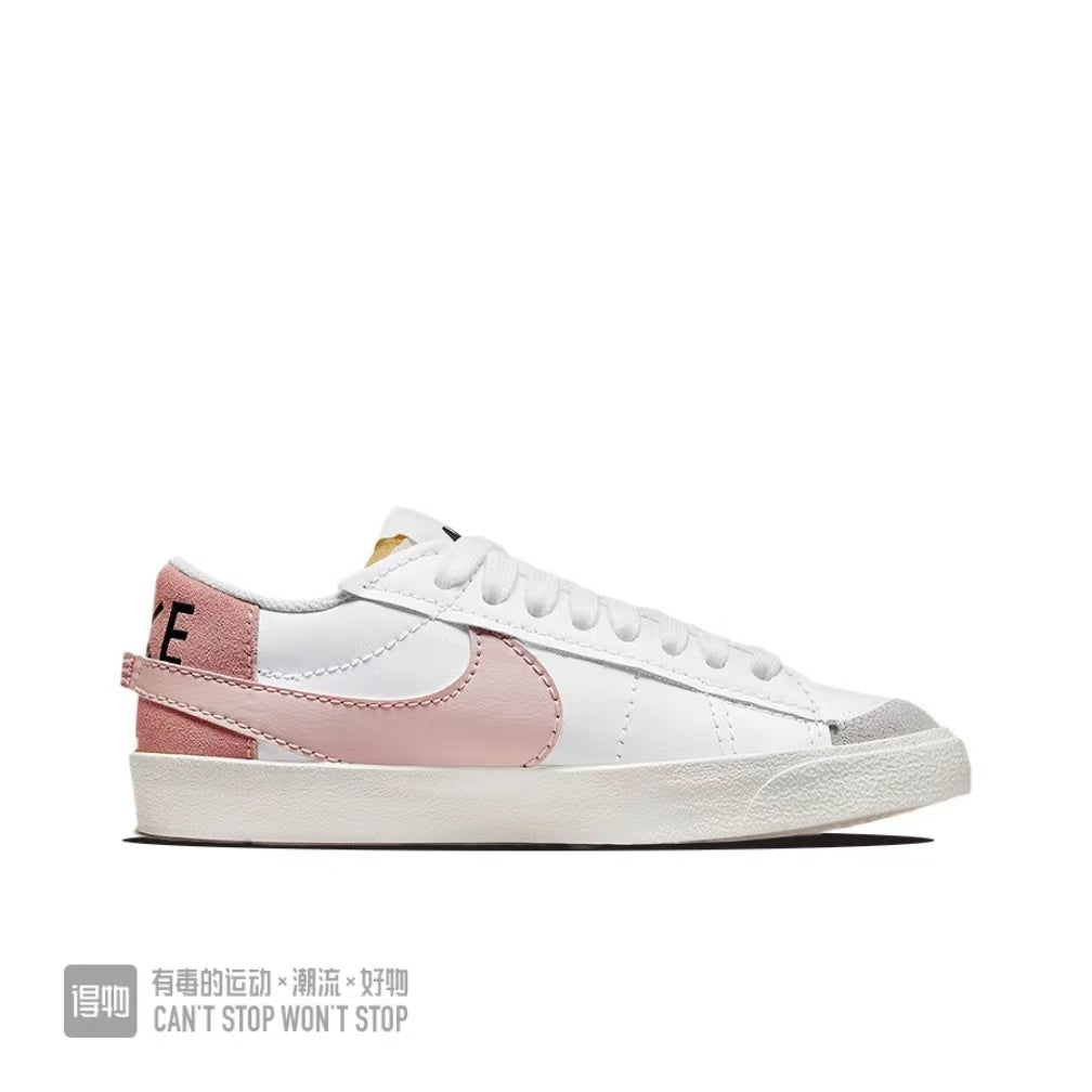 Nike Blazer Low 07 Sneakers in White Pink - product image from the listing.