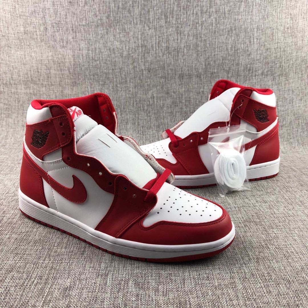 Jordan New Beginnings High-Top Sneakers in White Red CT6252-900 - product image from the listing.