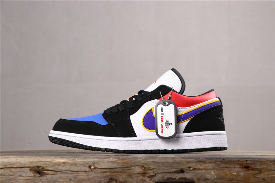 Nike Air Jordan 1 Low Sneakers in Purple Gold CJ9216-051 - product image from the listing.