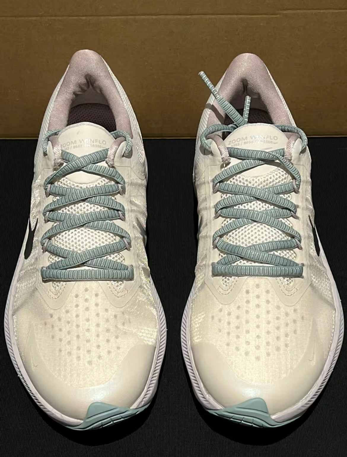 Nike Zoom Winflo 8 Running Shoes in White Silver DA3056-002 - product image from the listing.