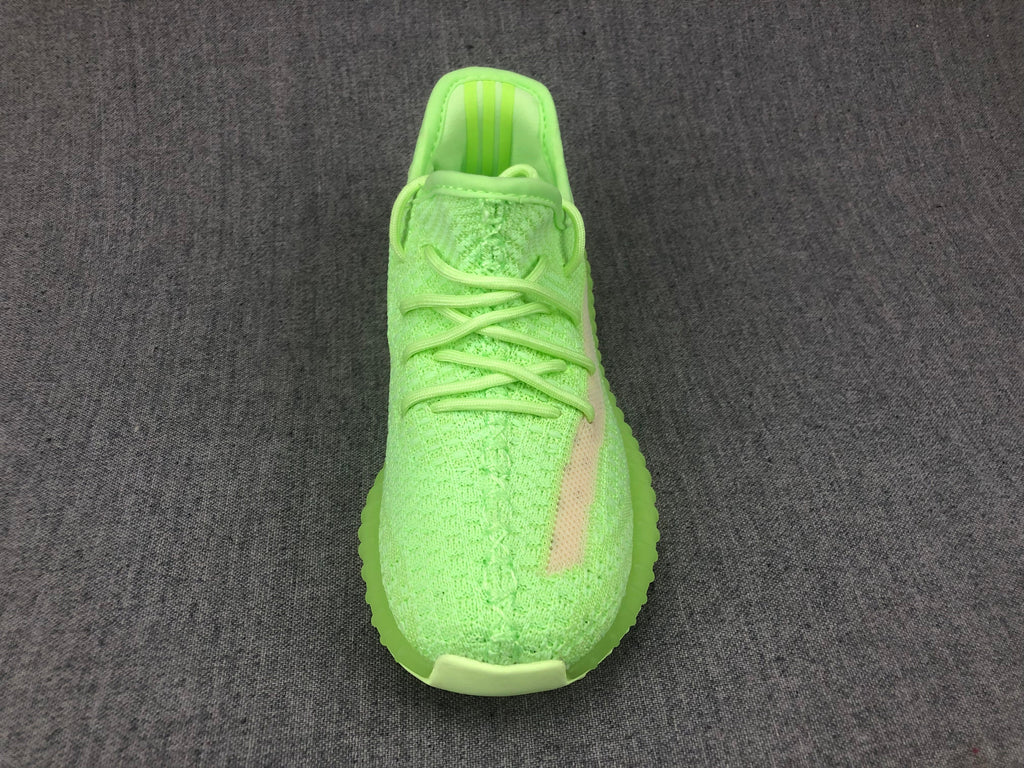 Adidas Yeezy Boost 350 V2 Kids Sneakers in Glow in Green - product image from the listing.