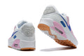 Nike Air Max 90 Sneakers in White Pink Blue DX3316-100 - product image from the listing.
