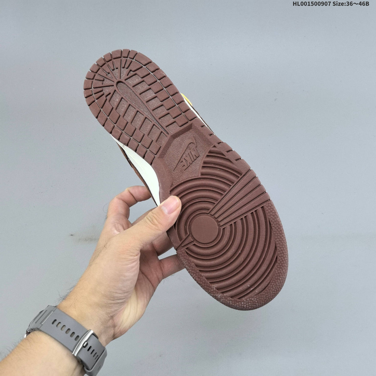 Brown and White Nike Dunk SB Low Sneakers - product image from the listing.