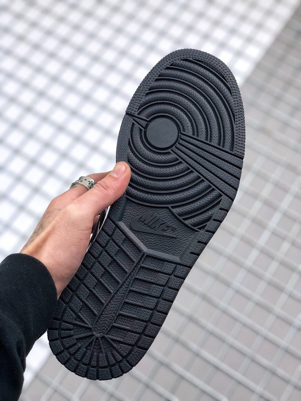 Air Jordan 1 High Gold Toe Sneakers in Black and Gold - product image from the listing.