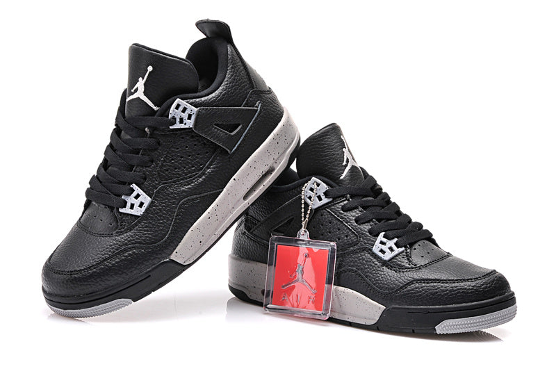 Air Jordan 4 Oreo Basketball Shoes in Black and Grey 314254-003 - product image from the listing.