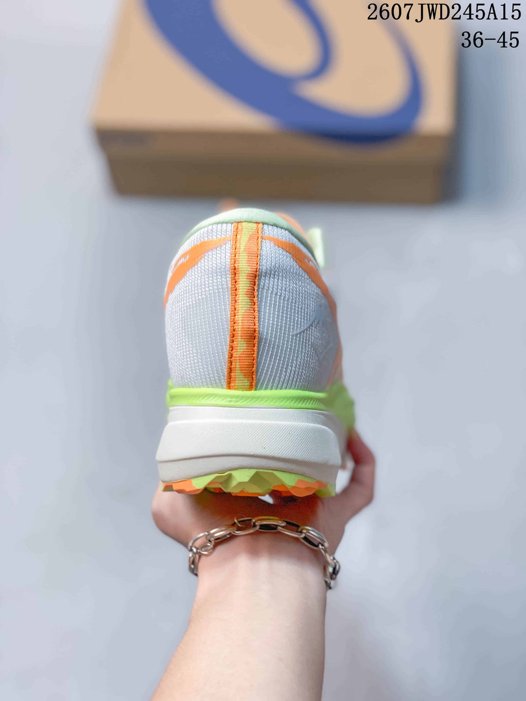 ASICS GEL-MAGIC SPEED 4 CP Sneakers in White Orange Lime - product image from the listing.
