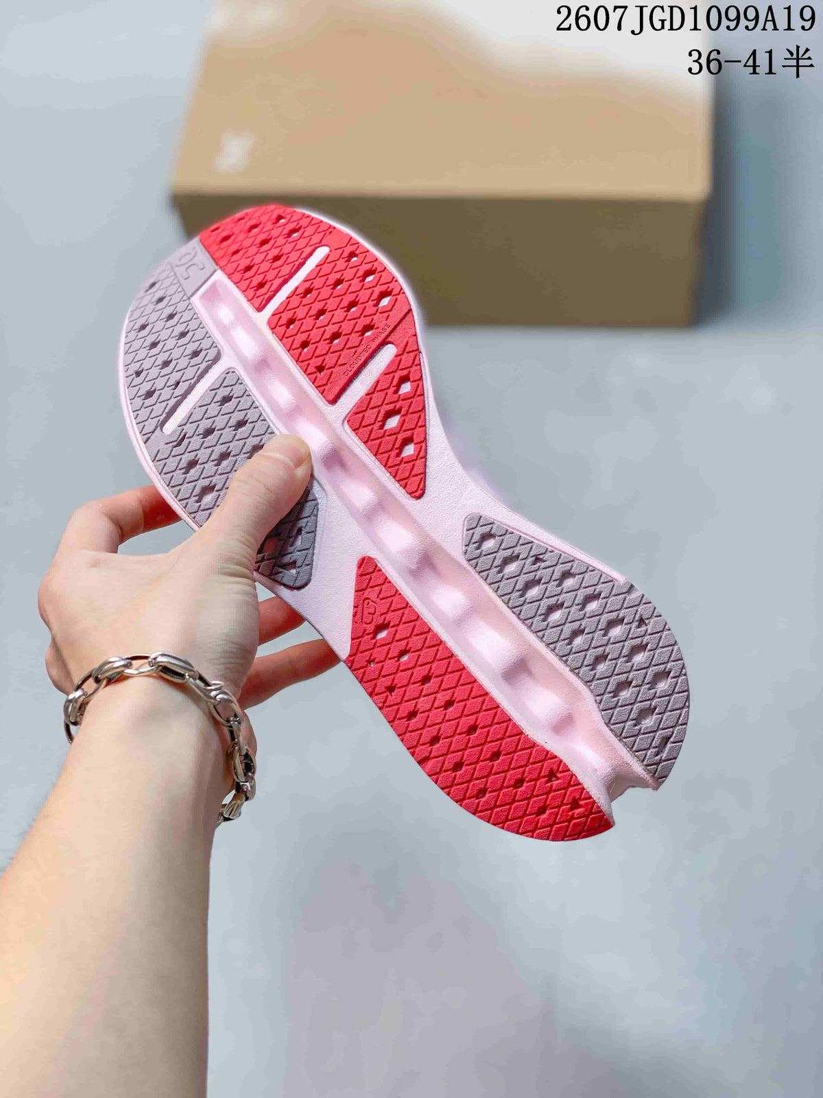 On Cloudtilt Sneakers in White Pink Red 2607JGD1099A19 - product image from the listing.
