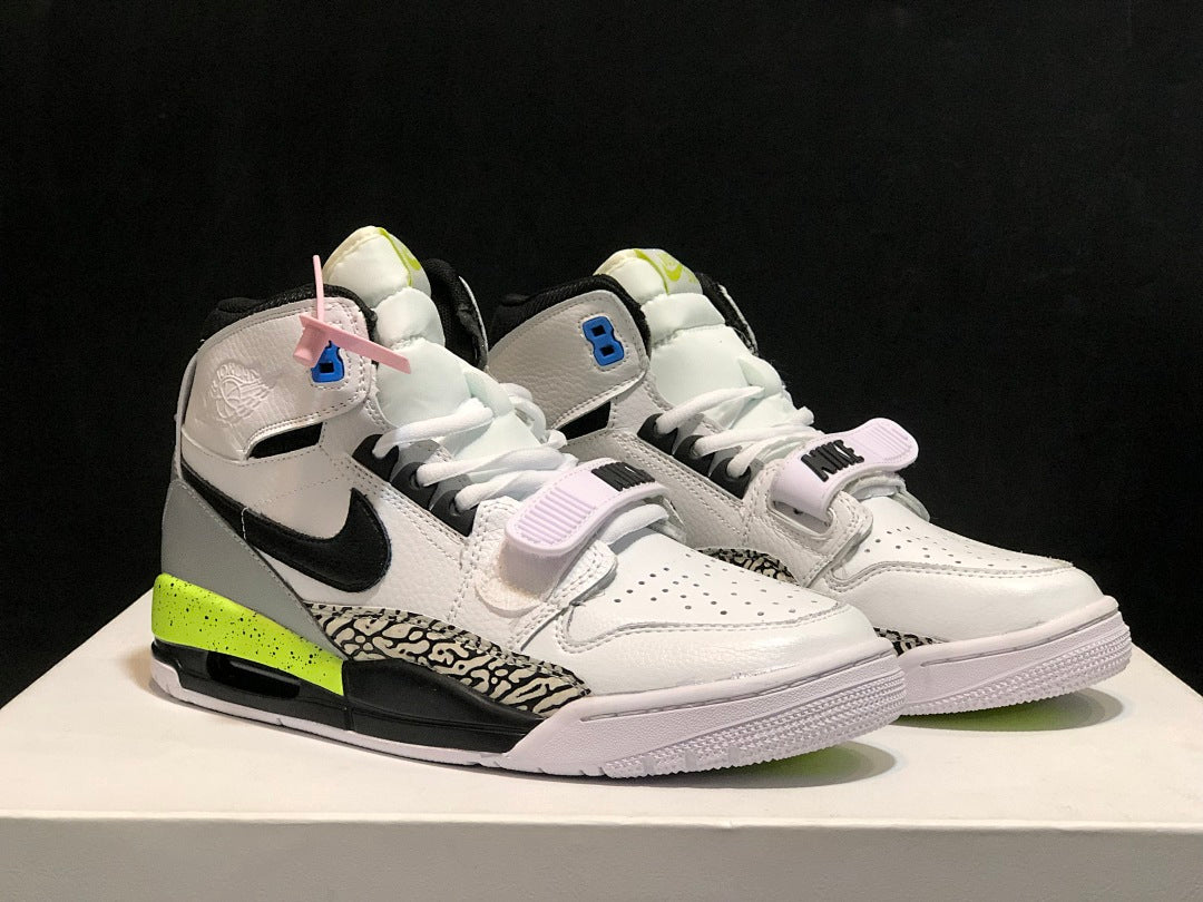 Jordan Legacy 312 Command Force Sneakers in White Black AQ4160-107 - product image from the listing.