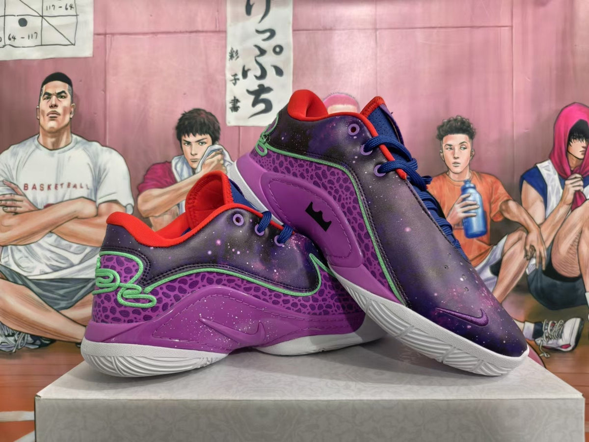Nike LeBron NXXT Gen Basketball Footwear, Purple Galaxy - product image from the listing.