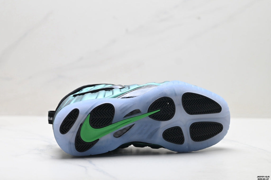 Nike Air Foamposite One Huarache Sneakers in Black Green - product image from the listing.