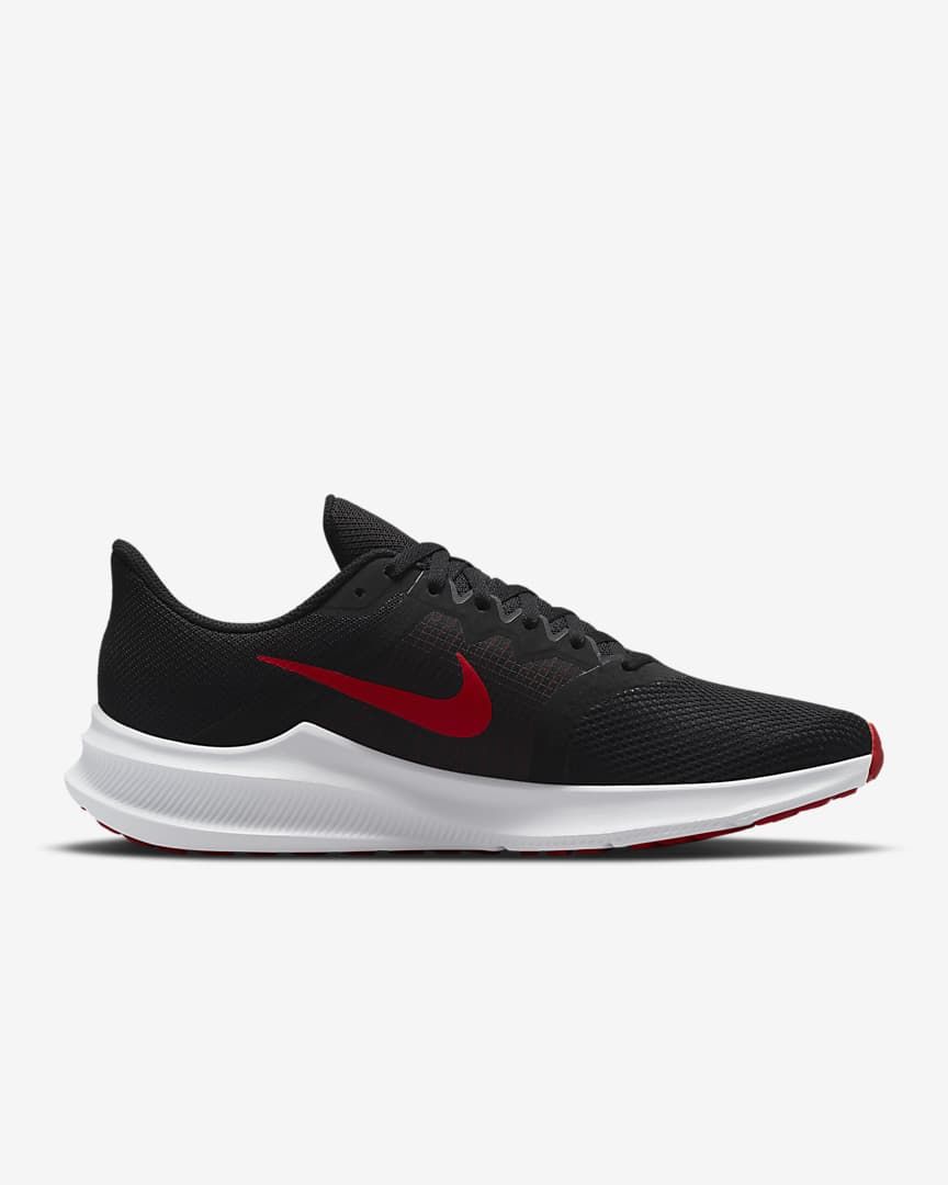 Nike Downshifter 11 Running Shoes in Black Red CW3411-005 - product image from the listing.