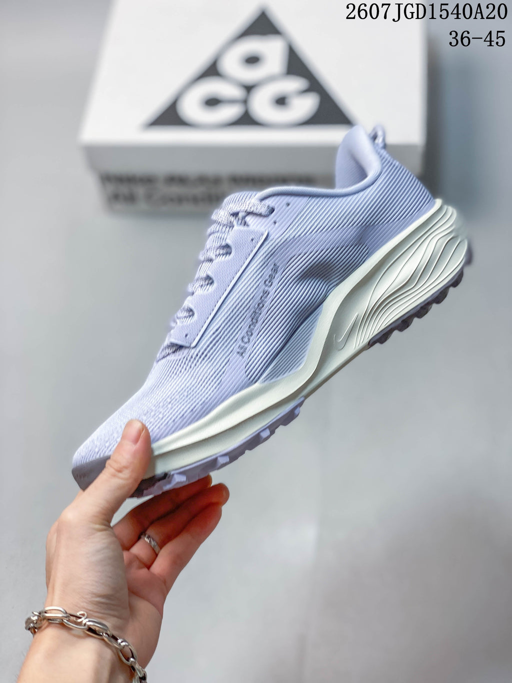 Nike ACG Pegasus Trail Trainers Lavender HV8116-400 - product image from the listing.