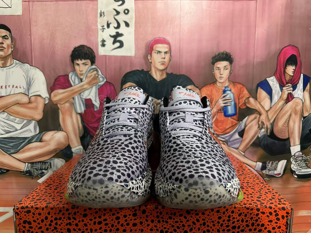 Nike Air Zoom Basketball Footwear in Black and White Spot Print - product image from the listing.