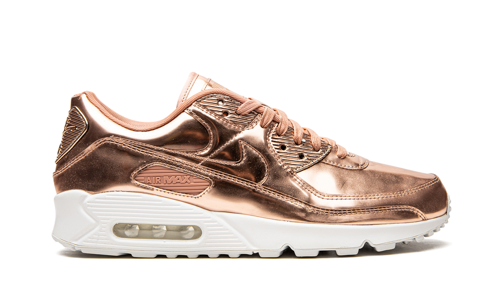 Women's AIR MAX 90 "Metallic Pack - Rose Gold" CQ6639 600 - product image from the listing.