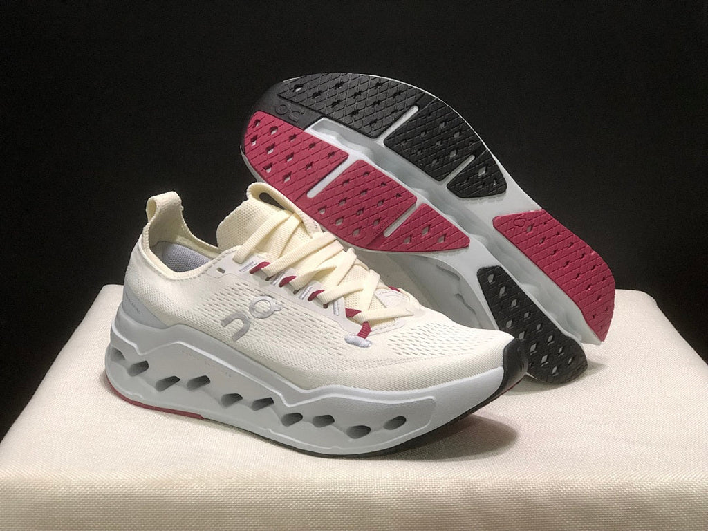 On Cloudsurfer Max Running Shoes in Ivory - product image from the listing.