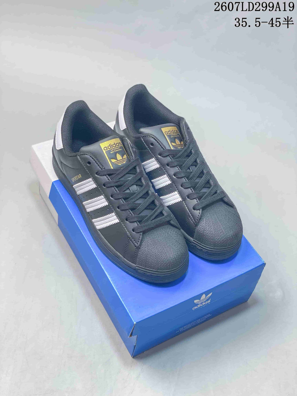 adidas Superstar Sneakers in Black White 2607LD299A19 - product image from the listing.
