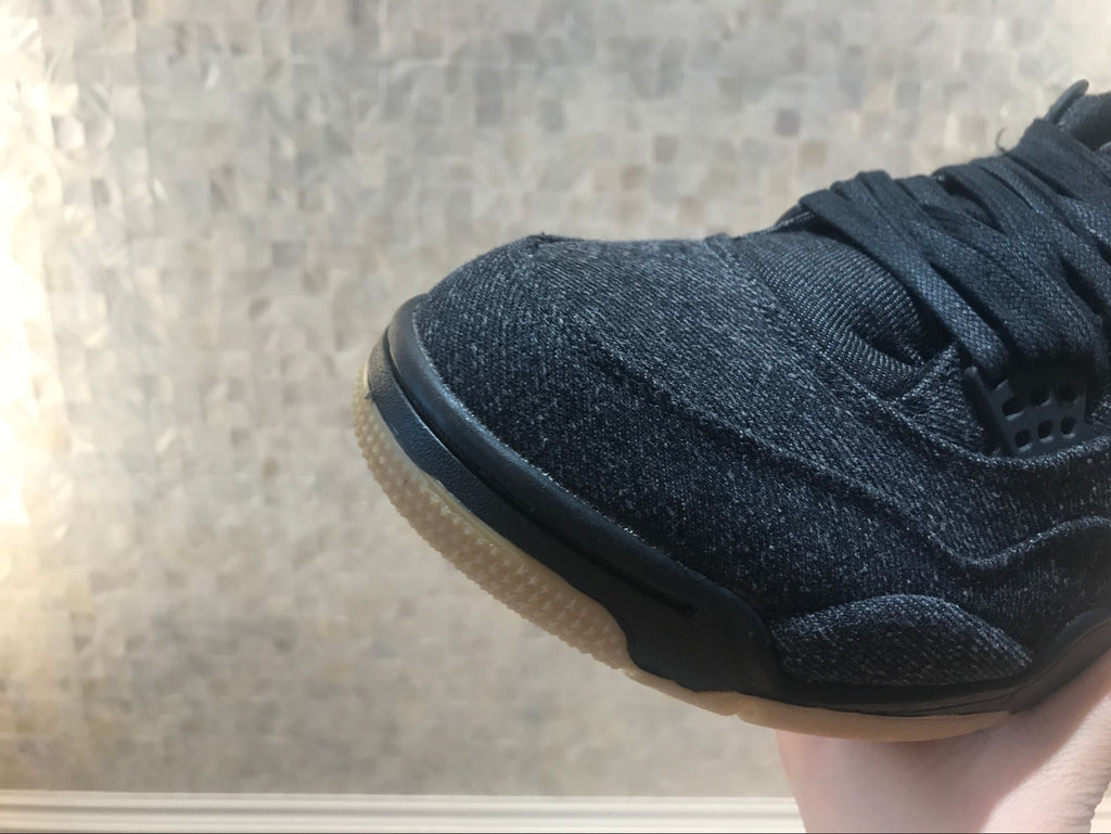 Jordan 4 Retro Levi's Sneakers in Black Denim A02571-001 - product image from the listing.