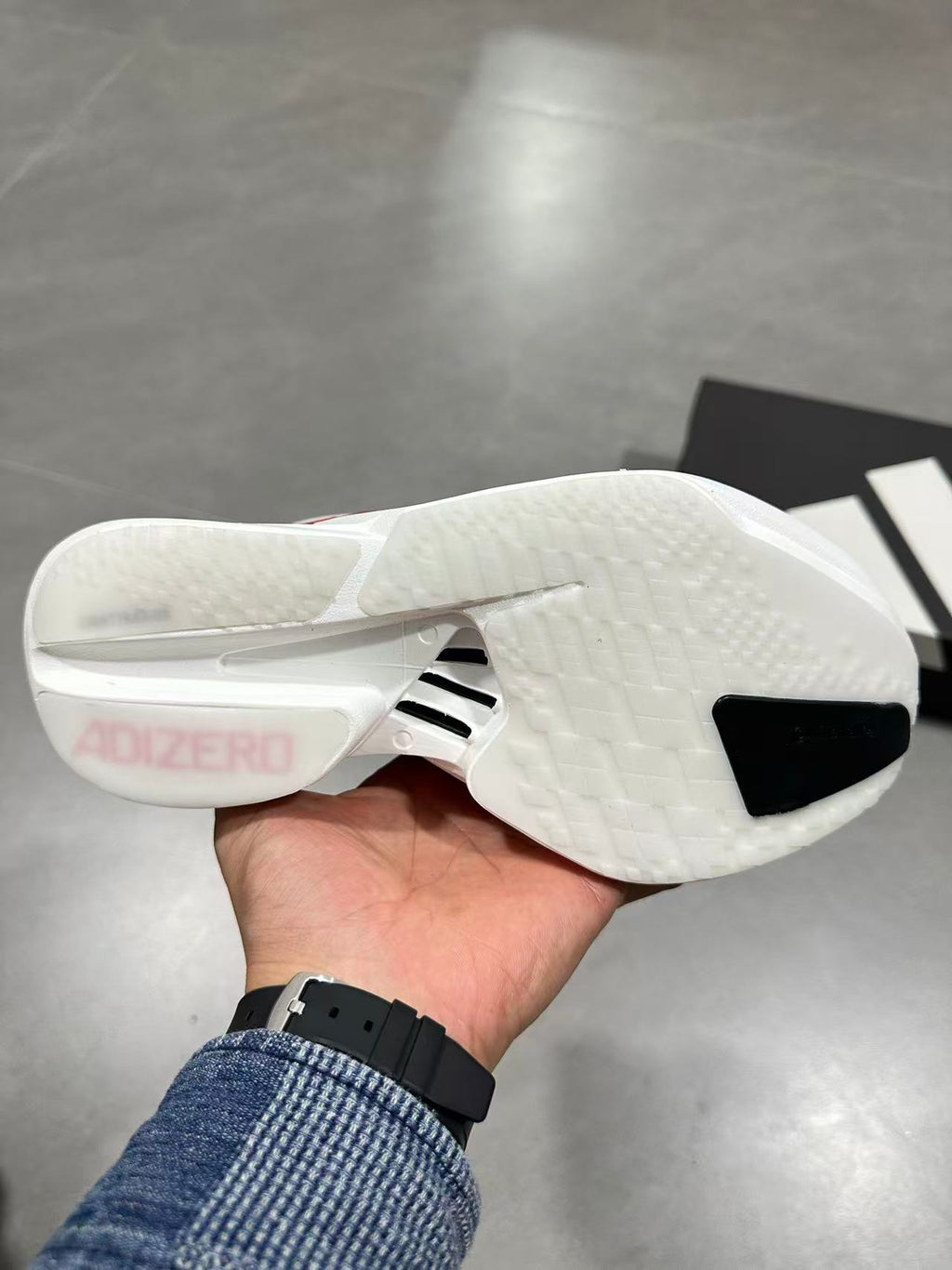 Nike Lightstrike Pro Running Sneakers in White and Red JR6363 - product image from the listing.