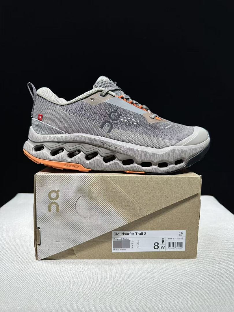 On Cloudsurfer Trail 2 Trail Running Shoes in Gray - product image from the listing.