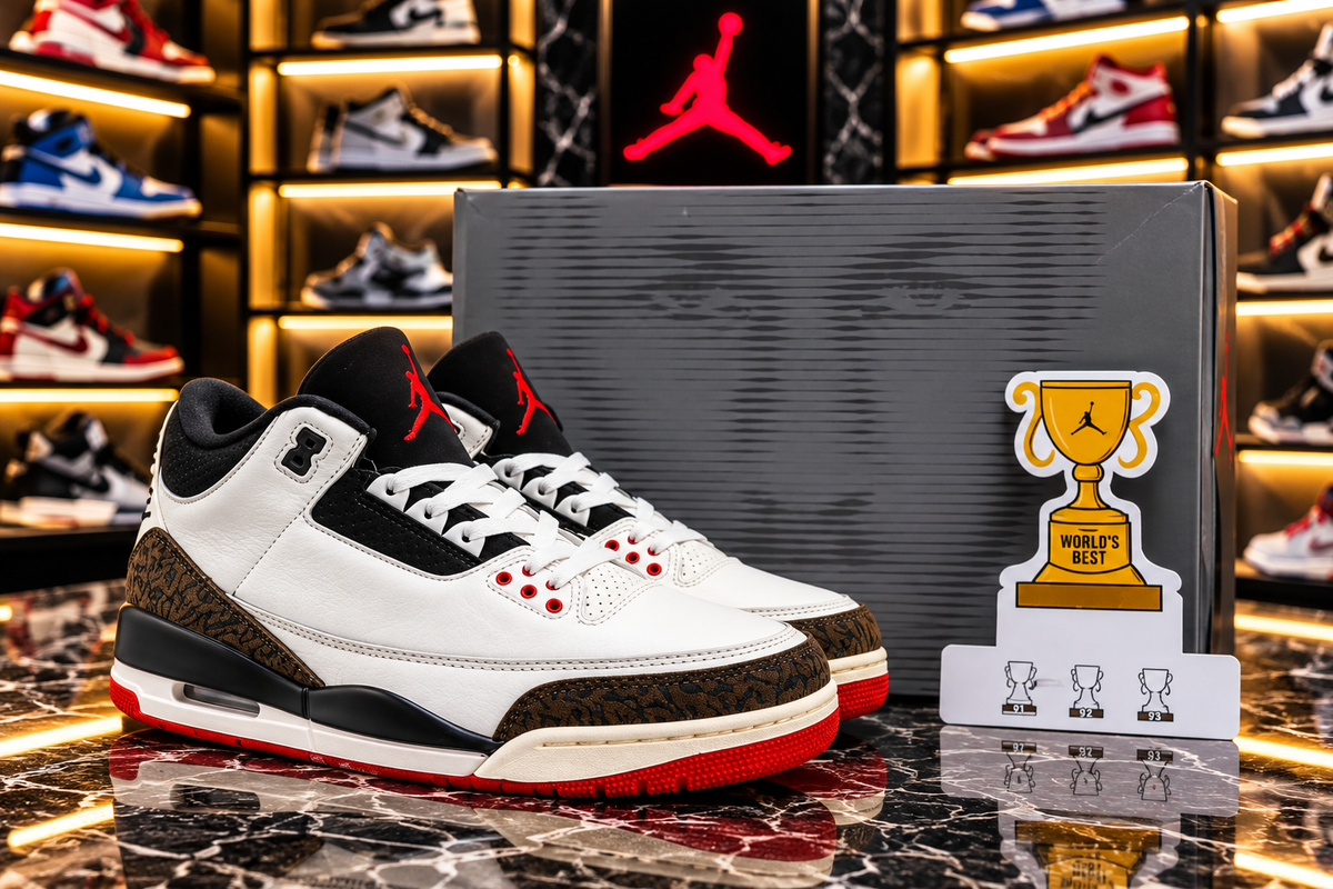'World's Best Dad' - Air Jordan 3 Retro OG - product image from the listing.