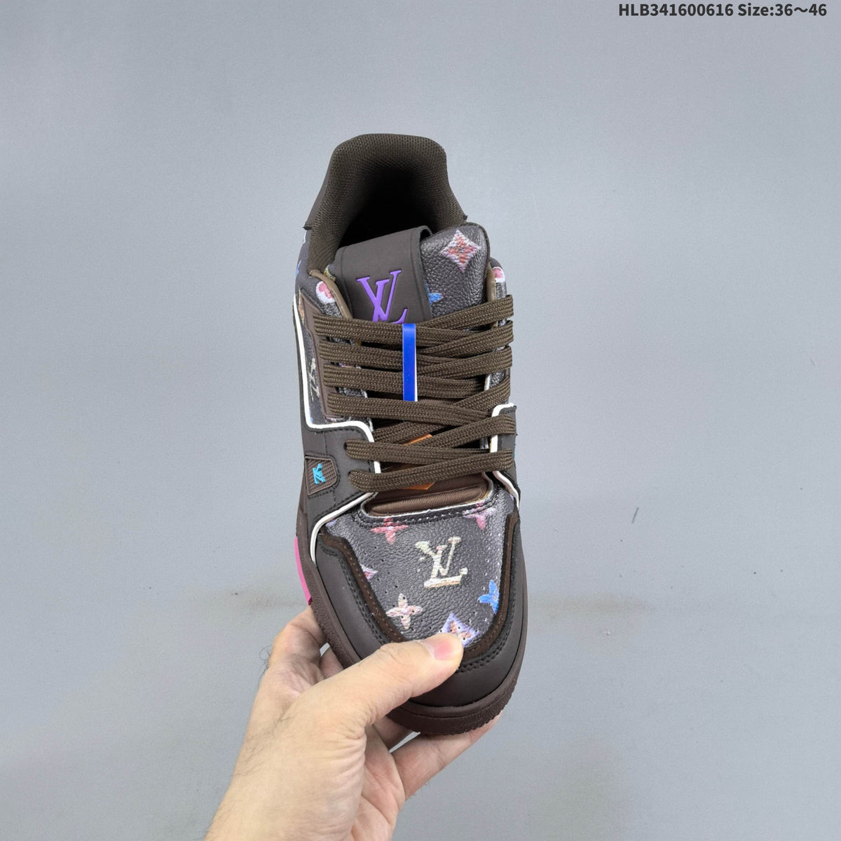 Louis Vuitton Trainer Trainers in Brown Monogram Print - product image from the listing.