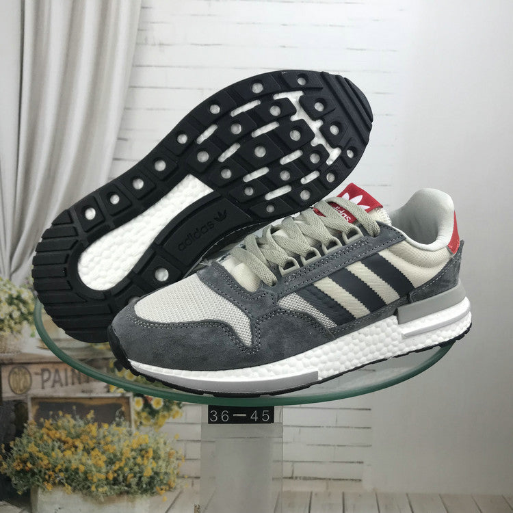 adidas ZX 500 RM Retro Running Sneakers, in Grey and White - product image from the listing.